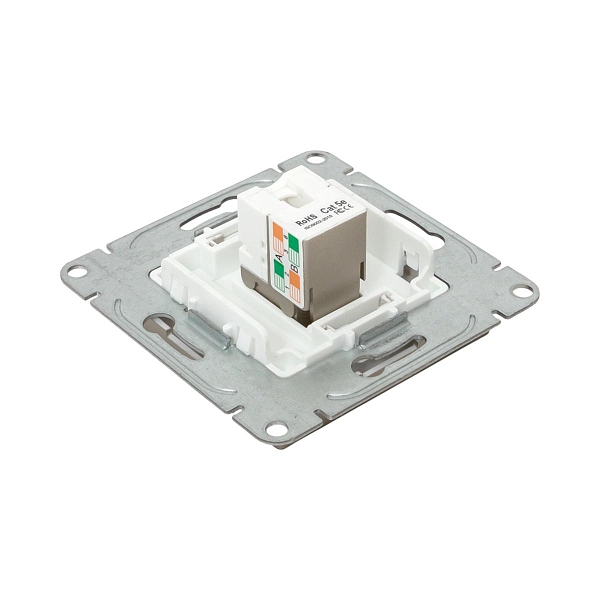 Механизм розетки RJ45 (cat5), шампань Эпика EKF