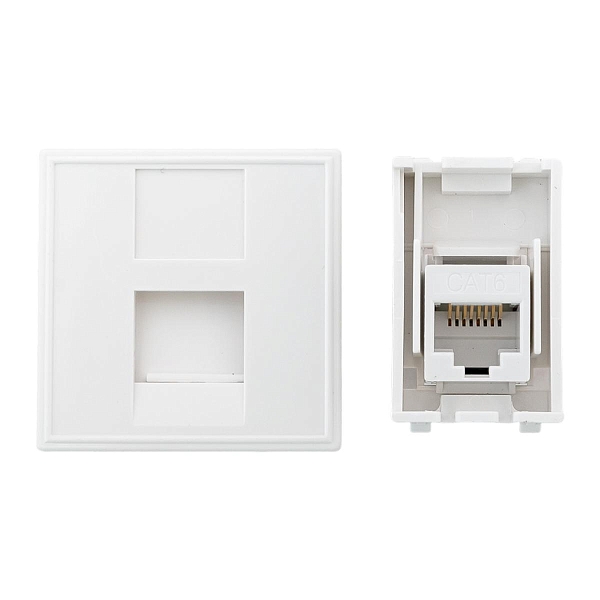 Розетка RJ45 кат. 6, 2 модуля EKF