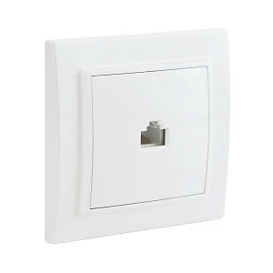 Минск Розетка RJ-45 1-местная СП белая EKF