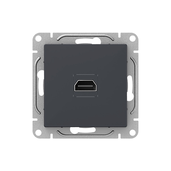 Механизм розетки HDMI, графит Эпика EKF