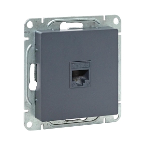 Механизм розетки RJ45 (cat5), графит Эпика EKF