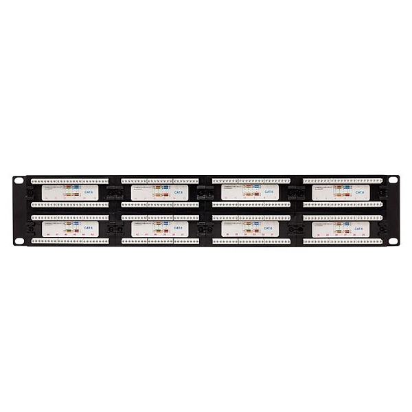 Патч-панель TERACOM CS 19'' Cat.6A 1U полный экран STP 24 порта RJ-45 Dual IDC с органайзером