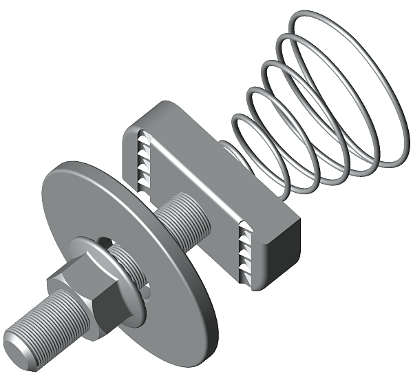 Комплект соединительный 10x40 для STRUT-профиля с конусной пружиной TDZ EKF