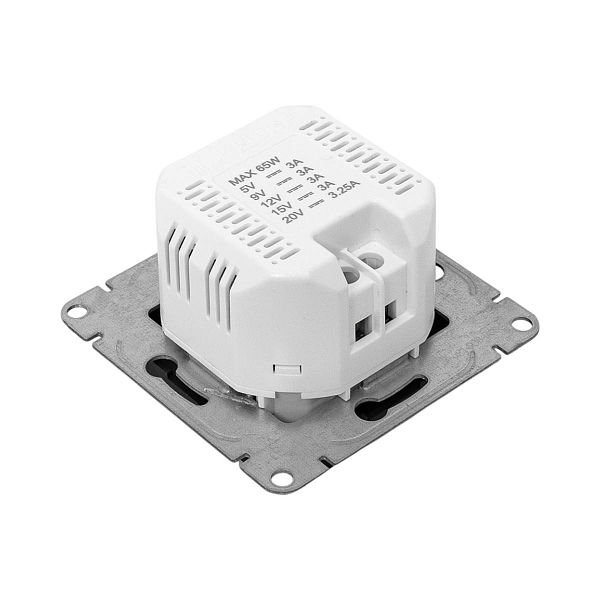 Механизм розетки USB-С, быстрая, чёрная Эпика EKF