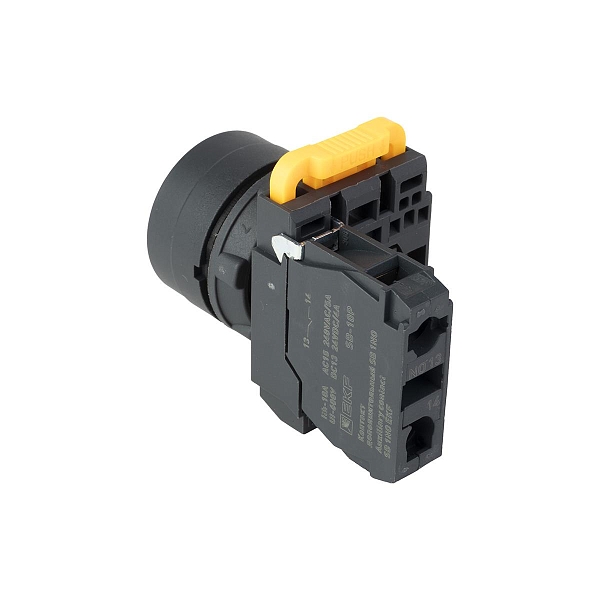 Кнопка SB-31 плоская с фиксацией 1NO синяя IP65 EKF