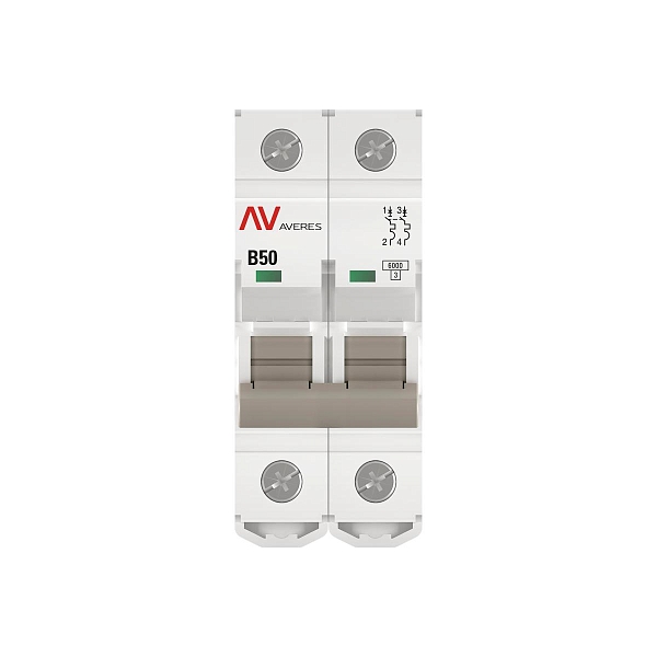 Выключатель автоматический AV-6 2P 50A (B) 6kA EKF AVERES