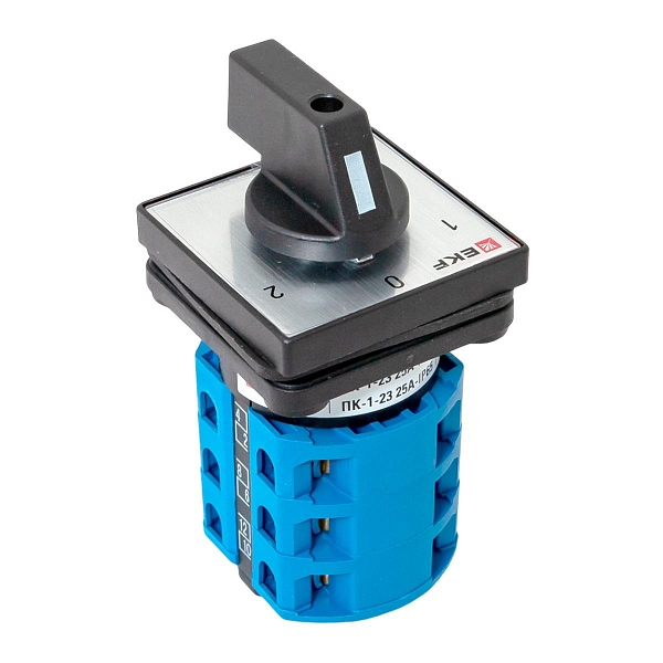 Переключатель кулачковый ПК-1-23 25А 3P «1-0-2» IP65 EKF