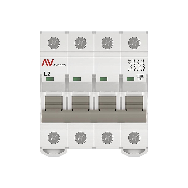 Выключатель автоматический AV-10 4P 2A (L) 10kA EKF AVERES