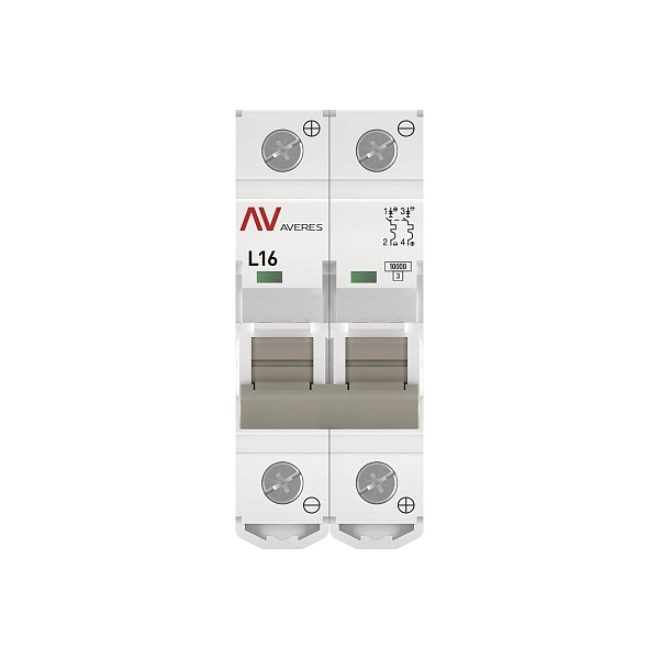 Выключатель автоматический AV-10 DC 2P 16A (L) 10kA EKF AVERES