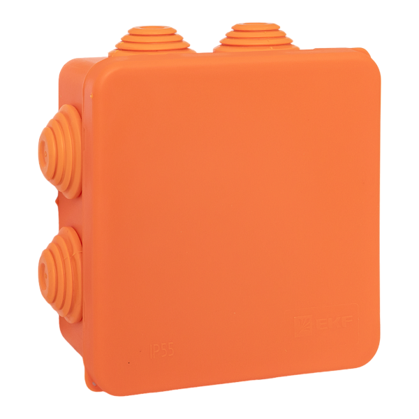 Коробка огнестойкая E45 85x85x40мм с клеммниками 5 полюсов 0,5-6мм2 IP55 HF EKF