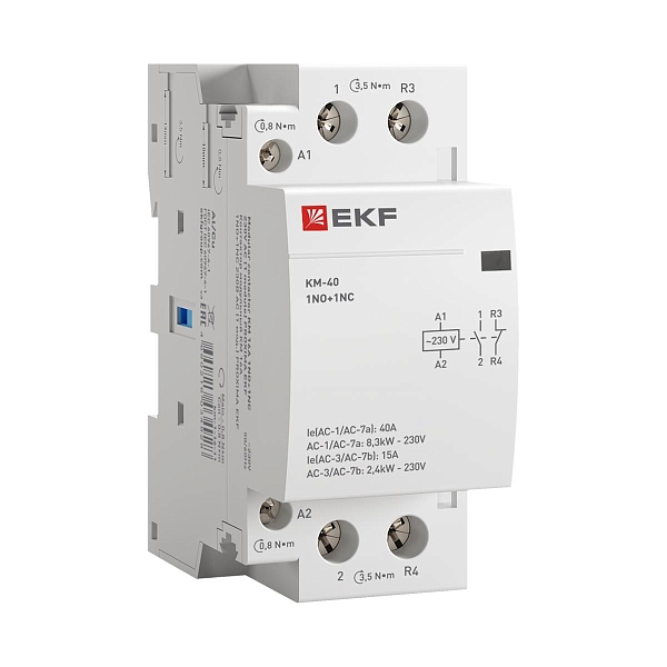 Контактор модульный КМ 40А 1NO+1NC 230В АС (2 мод.) PROXIMA EKF