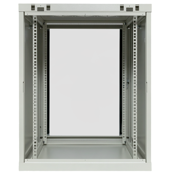 Шкаф настенный 19" TERACOM PRO 12U 600x600 мм дверь стеклянная с замком-ручкой серый