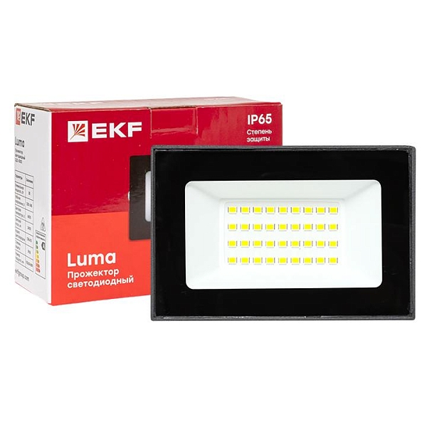Прожектор светодиодный СДО-3003 30Вт 6500К IP65 LUMA EKF