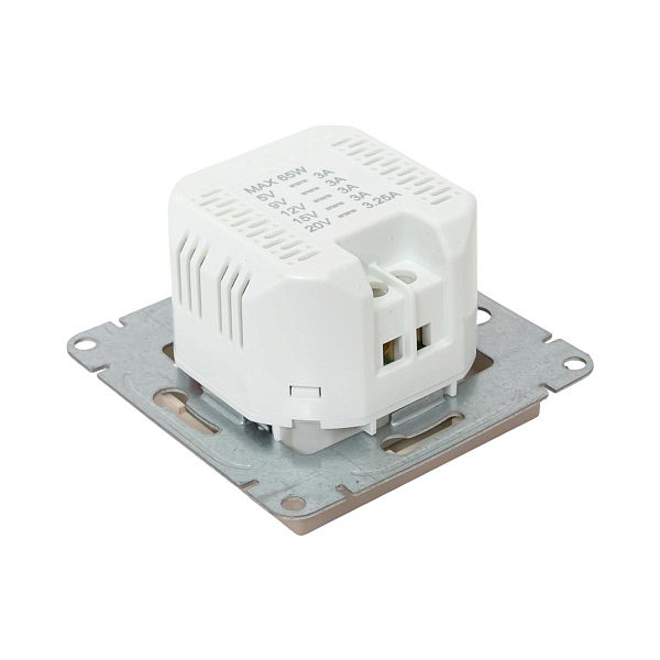 Механизм розетки USB-С, быстрая, кремовый Эпика EKF