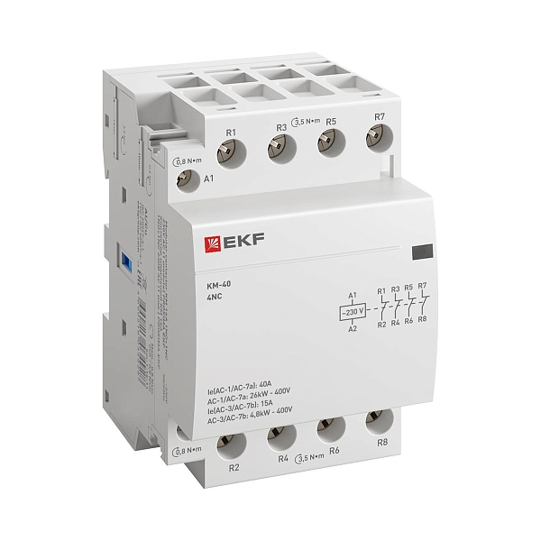 Контактор модульный КМ 40А 4NC 230В АС (3 мод.) PROXIMA EKF