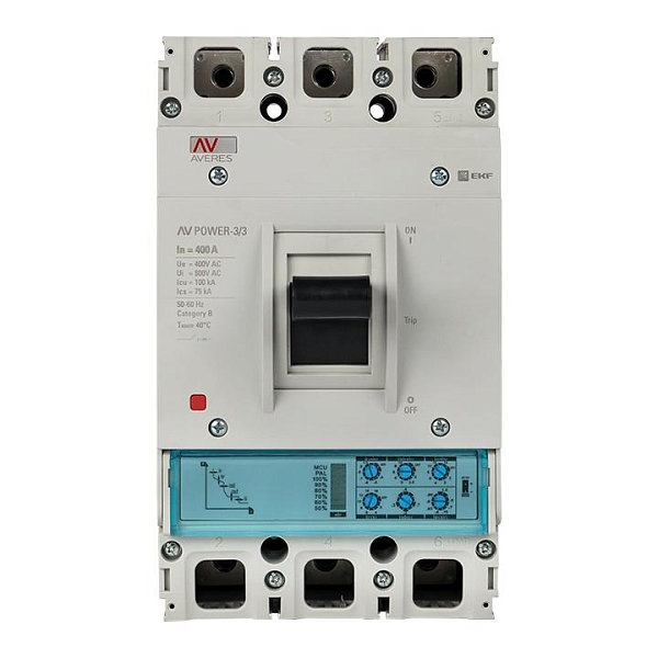 Выключатель автоматический в литом корпусе AV-POWER-3/3 400А 100кА ETU2.0 EKF
