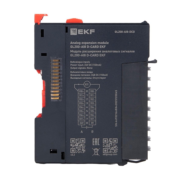 Модуль расширения аналоговых сигналов GL200-AI8 D-CARD EKF