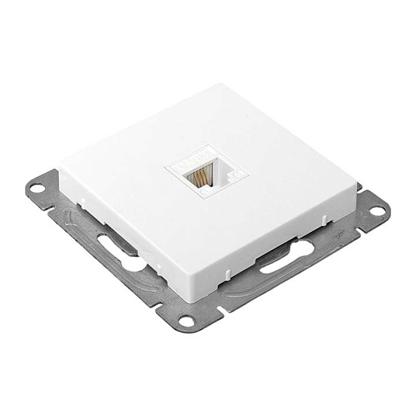 Механизм розетки RJ11, белый Эпика EKF