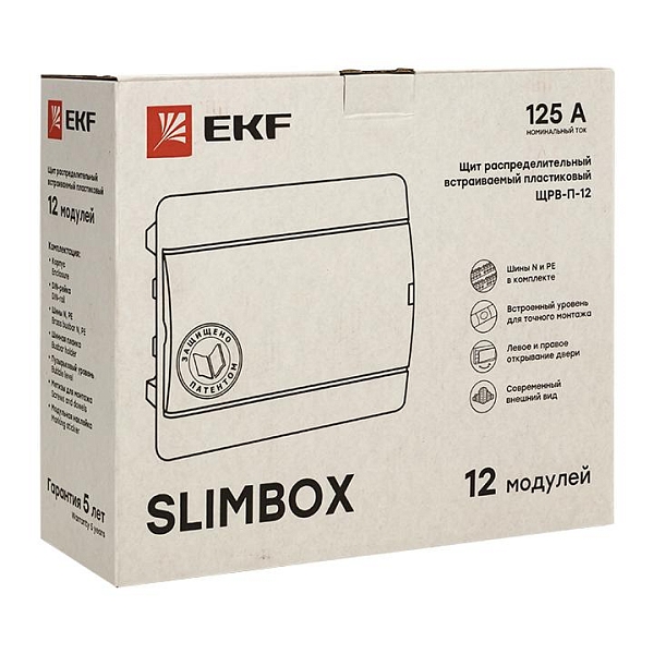 Щит распред. встраиваемый ЩРВ-П-12 "SlimBox" IP41 EKF 