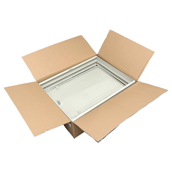 Шкаф настенный 19" TERACOM PRO 15U 600x600 мм дверь стеклянная с замком-ручкой серый