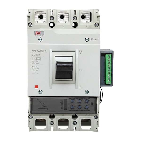 Выключатель автоматический в литом корпусе AV-POWER-3/3 630А 100кА ETU2.2 EKF