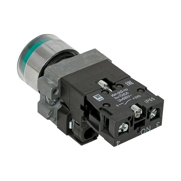 Кнопка BA31 с подсветкой 230В зеленая NO IP65 EKF PROxima