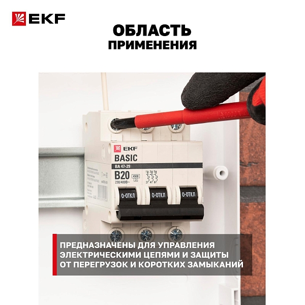 Автоматический выключатель ВА 47-29 2P 32А (C) 4,5кА BASIC