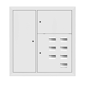 Щит этажный 7 кв. RAL9003 со слаботочным отсеком слева (1000x950x150) EKF PROxima