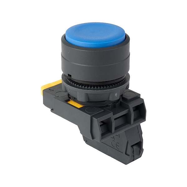 Кнопка выпирающая SB-35 с фиксацией 1NO синяя IP65 EKF