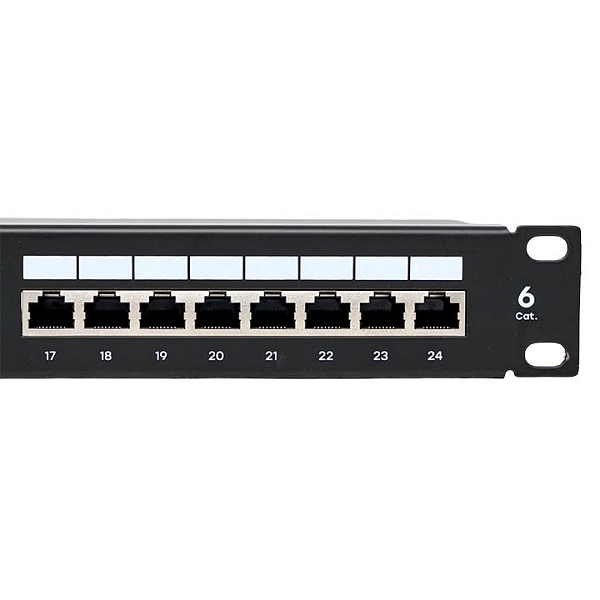 Патч-панель TERACOM CS 19'' Cat.6 1U полный экран STP 24 порта RJ-45 Dual IDC с органайзером