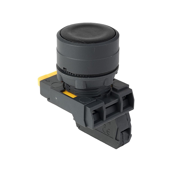 Кнопка выпирающая SB-35 с фиксацией 1NC черная IP65 EKF