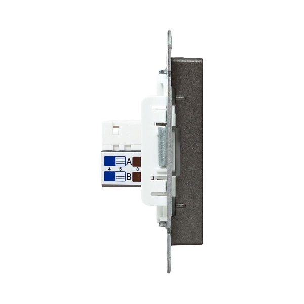 Механизм розетки RJ45 (cat5), мокко Эпика EKF