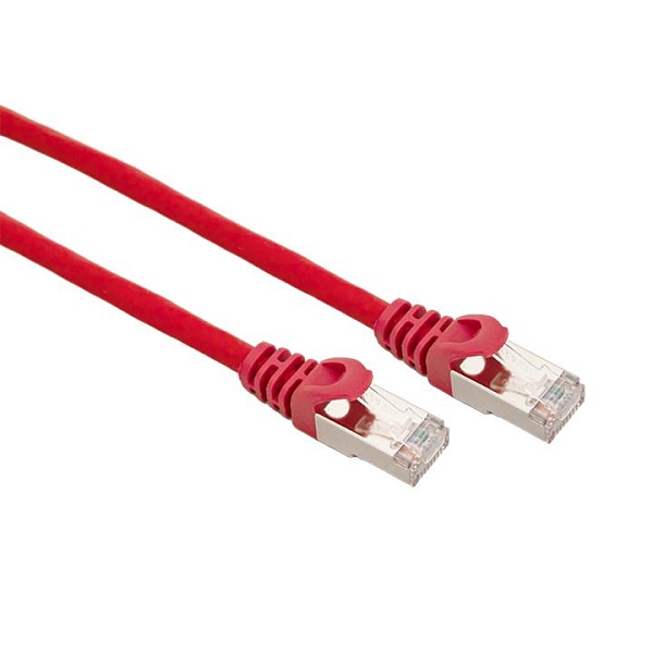 Патч-корд TERACOM CS Cat.6A экранированный S/FTP оболочка LSZH красный (0,5м)