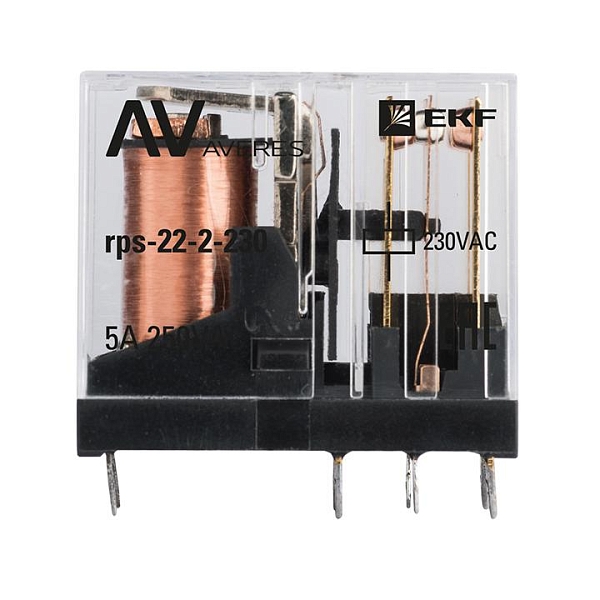 Реле промежуточное РП slim 22/2 5A 230В AC EKF AVERES