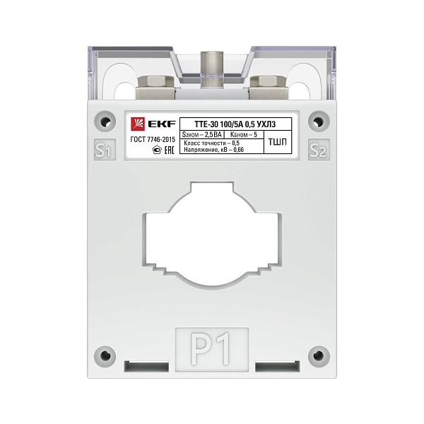 Трансформатор тока ТТЕ-30-100/5А mini класс точности 0,5 EKF PROxima