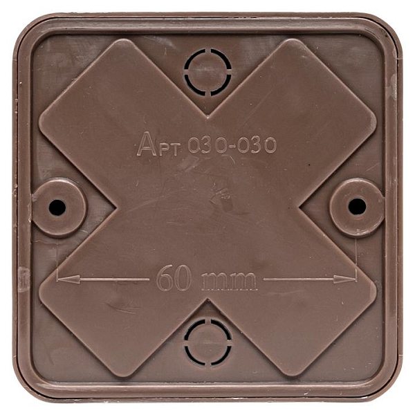 Коробка разветвительная КМР-030-030кг (75x75x26) с клеммником тёмное дерево EKF PROxima
