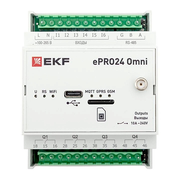 Контроллер удаленного управления 6вх/4вых Wi-Fi GSM 230 В ePRO24 Omni EKF