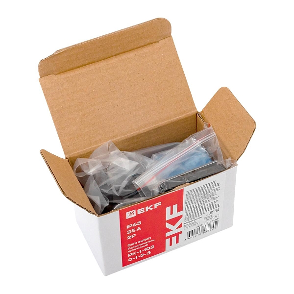 Переключатель кулачковый ПК-1-102 25А 2P «0-1-2-3» IP65 EKF