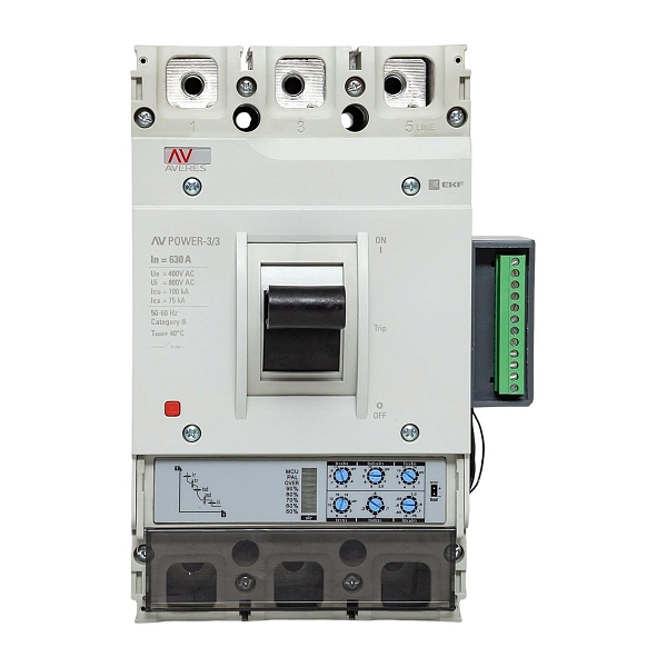 Выключатель автоматический в литом корпусе AV-POWER-3/3 630А 100кА ETU2.2 EKF