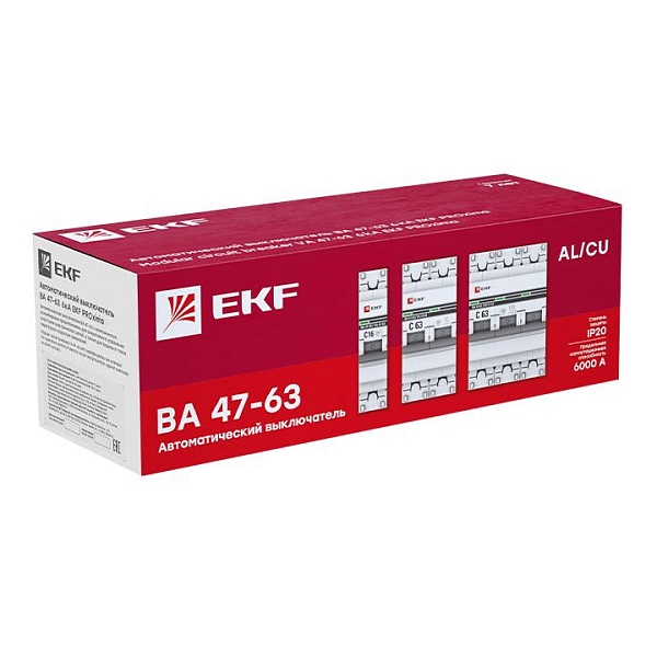 Автоматический выключатель ВА 47-63 1P 50А (C) 6кА EKF PROXIMA