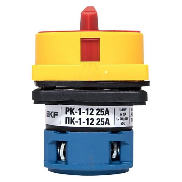 Переключатель кулачковый ПК-1-12 25А 2P "0-1" с блокировкой IP65 EKF PROxima