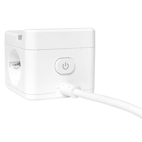 Удлинитель "Куб" 2 гнезда 1USB + 2Type C с быстрой зарядкой, подставкой под телефон и ночником 1,3 метра 1мм2