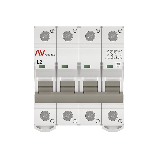 Выключатель автоматический AV-10 DC 4P 2A (L) 10kA EKF AVERES