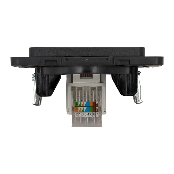 Стокгольм Механизм Розетки RJ-45 1-местной черный EKF