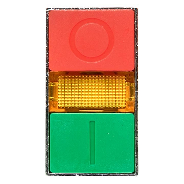Кнопка LAY5-BW8465 "I-O" прямоугольная 230В NO+NC EKF PROxima
