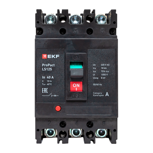 Выключатель автоматический в литом корпусе ProPact LS125 40А 3P 18кА EKF
