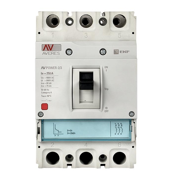 Выключатель автоматический в литом корпусе AV-POWER-2/3 250А 35кА TR EKF