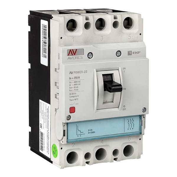 Выключатель автоматический в литом корпусе AV-POWER-2/3 250А 35кА TR EKF