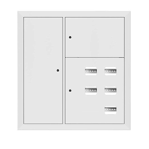 Щит этажный 5 кв. RAL9003 со слаботочным отсеком слева (1000x950x150) EKF PROxima