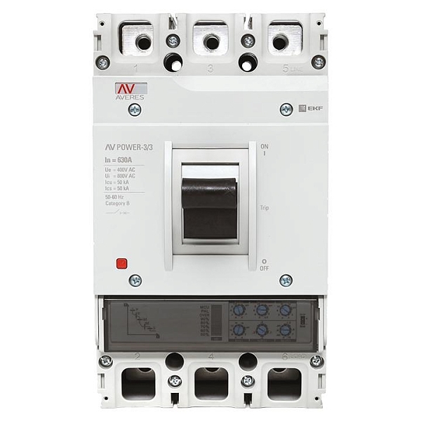Выключатель автоматический в литом корпусе AV-POWER-3/3 630А 50кА ETU2.0 EKF